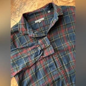 Slate & Stone Women’s Size XL Red & Blue Long Sleeve Flannel Shirt